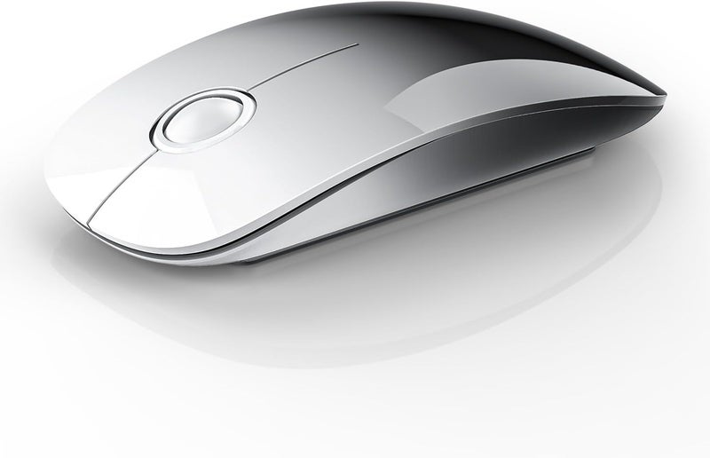 RAPIQUE Bluetooth Wireless Mouse - (BT5.1+USB) Dual Connectivity, Quiet Click, Low Power, and 1600 DPI, Portable Cordless Mouse for Laptop, MacBook Pro/Air, iPad (White to Black) - Image 1